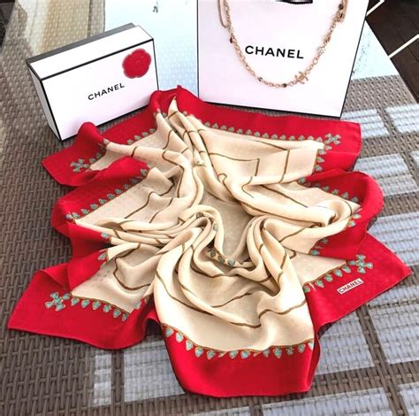 authentic Chanel silk scarf